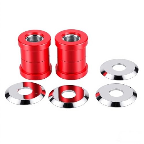 Polyurethane Handlebar Riser Bushings Red Compatible with Harley Chrome#Red