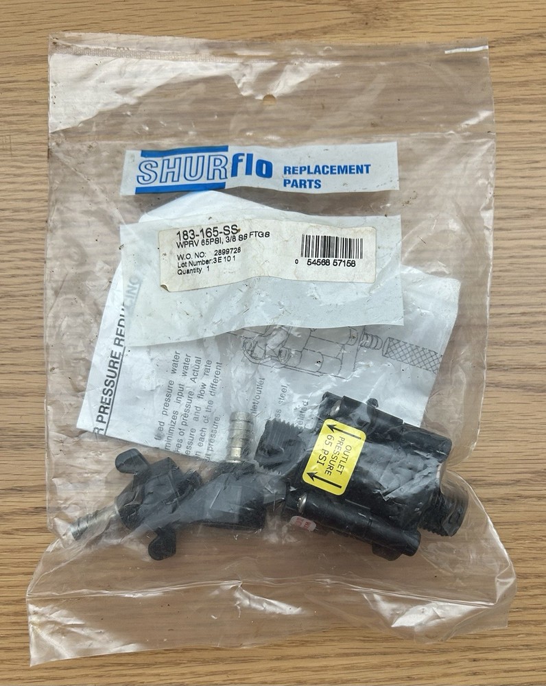 SHURflo 183-165-SS Water Pressure Reducing Valve  65 PSI