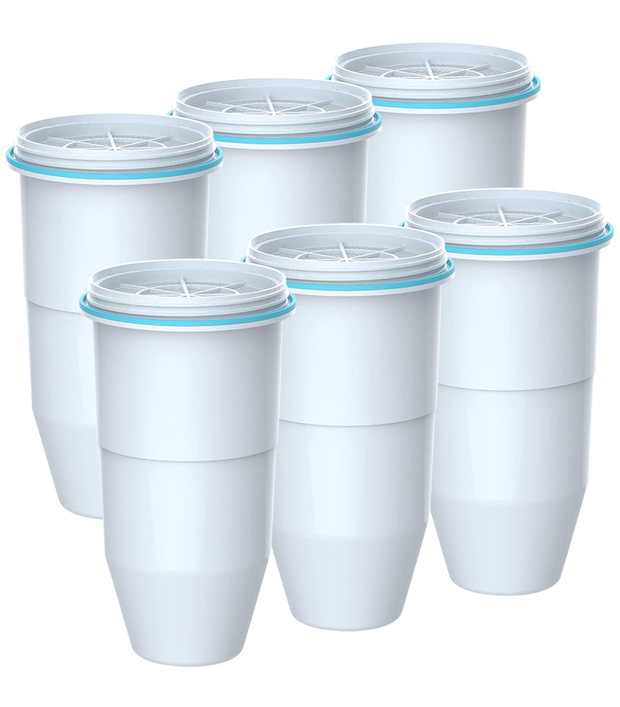 Water Filter Replacement Fit for Zero Pitcher and Dispenser ZR-001 ZR-017 6 Pack