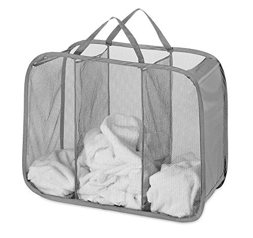 Whitmor Polyester Mesh & Fold Laundry Sorter - Paloma Gray - for Adults