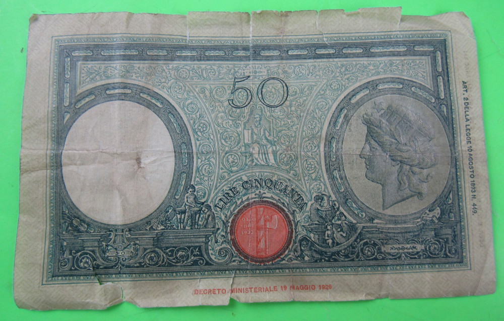 ITALY, 50 LIRE, P#64, 1943