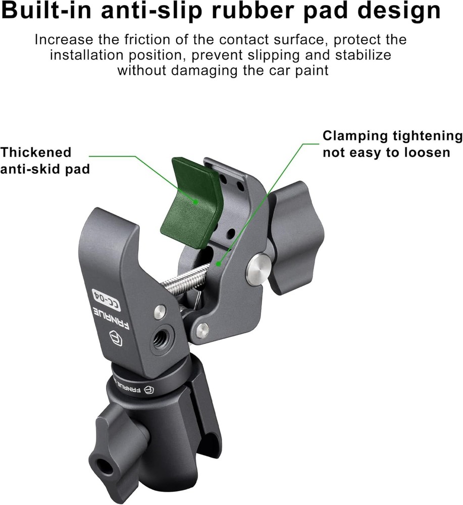FANAUE Single Socket Arm with Handlebar Base Mount Strong Rod Clamp...