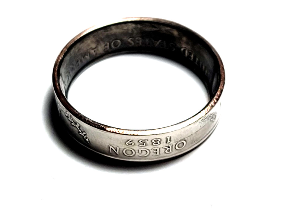 state quarter coin ring (choose state and size)