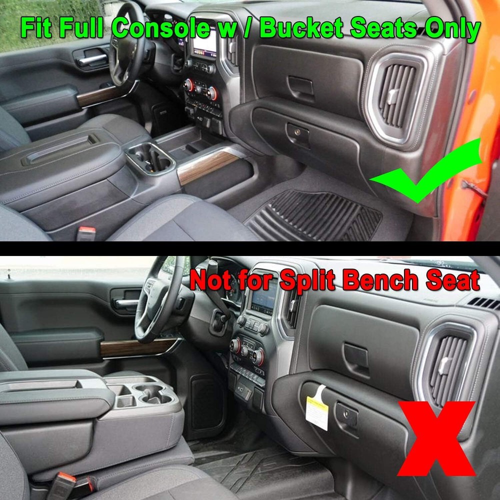 For 2019-2024 GMC Sierra 1500 Center Console Storage Box Organizer Accessory