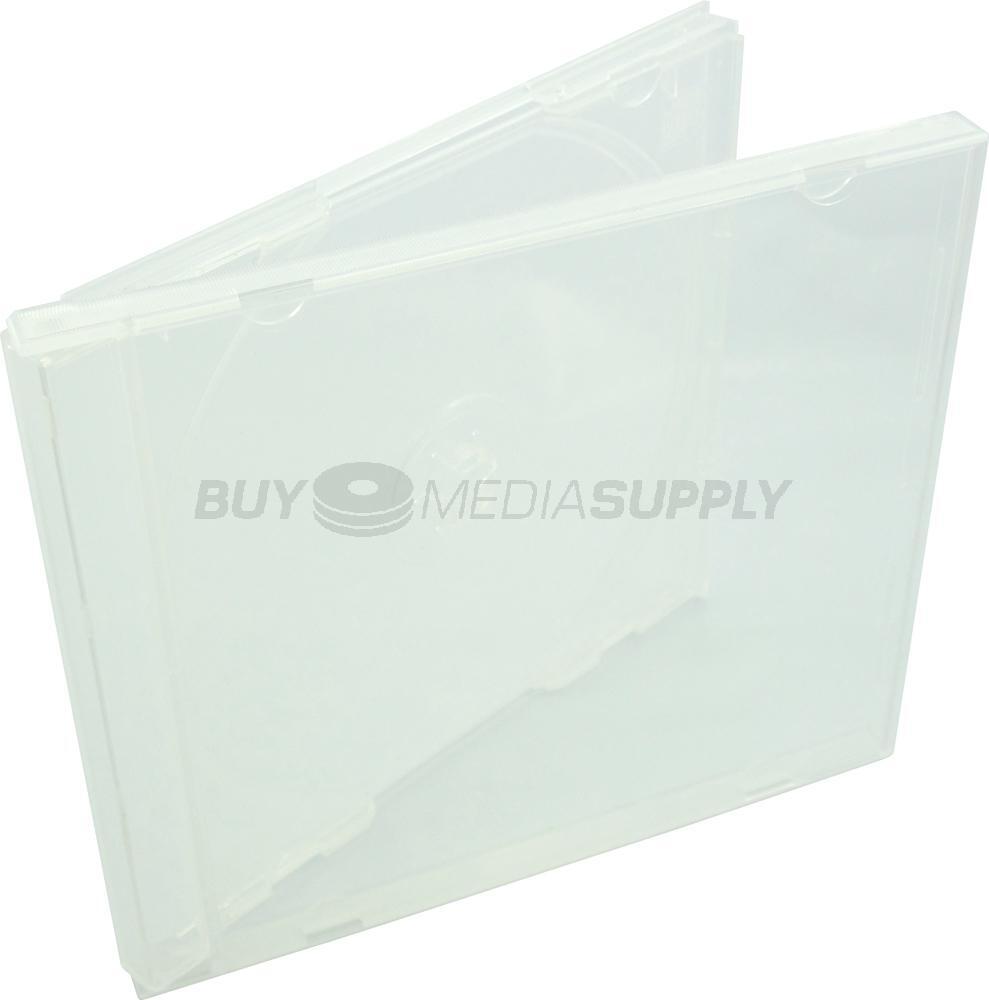 10.4mm Standard Clear 1 Disc CD/DVD PP Poly Case Lot