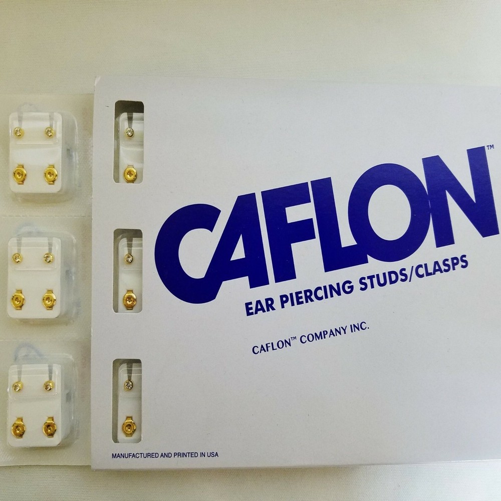 3MM EAR PIERCING EARRINGS CAFLON WHITE