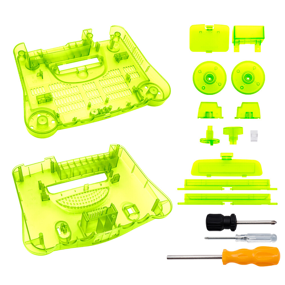 Replacement Plastic Housing Shell Translucent Case for N64 Transparent Boxes