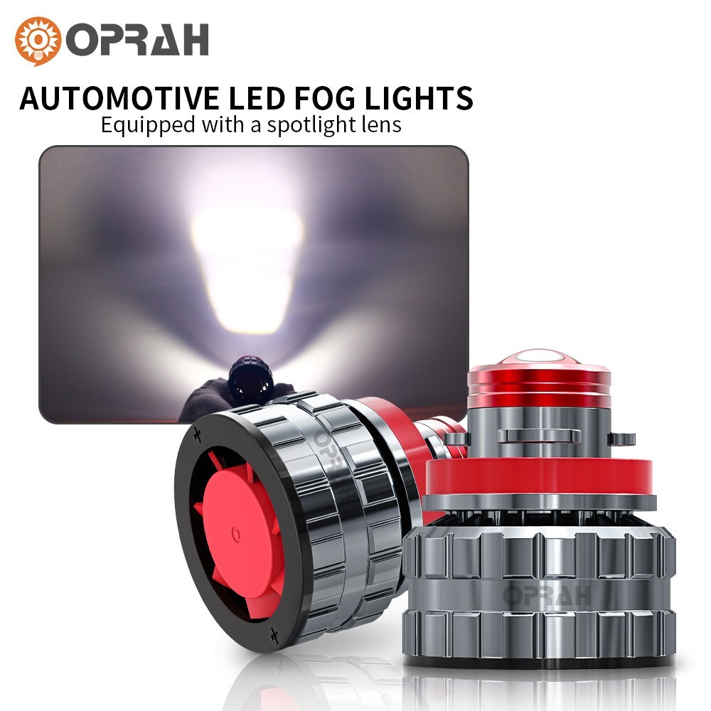 2X H11 LED Laser Headlights Bulb Cold White Projector Auto Fog Lights 6000K 26W