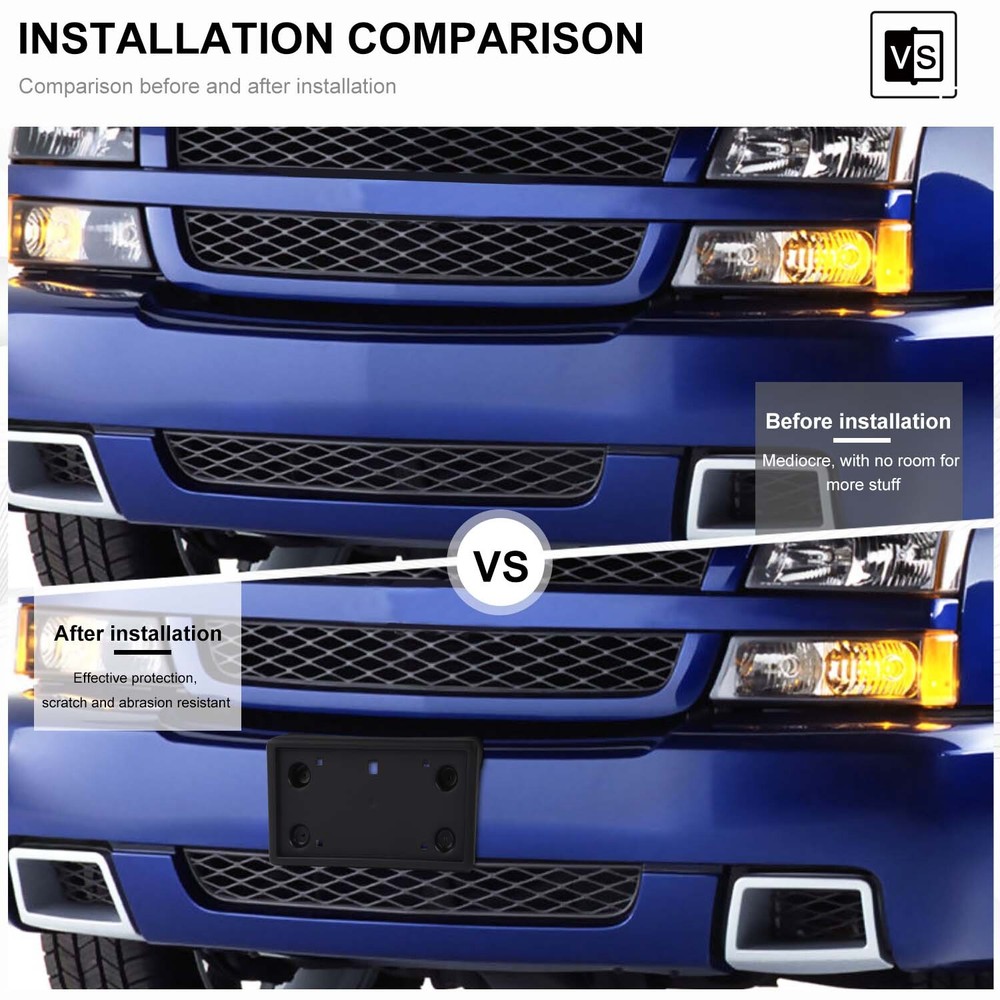 Front License Plate Frame Bracket Mounting Holder For Chevy Silverado 2004-2006