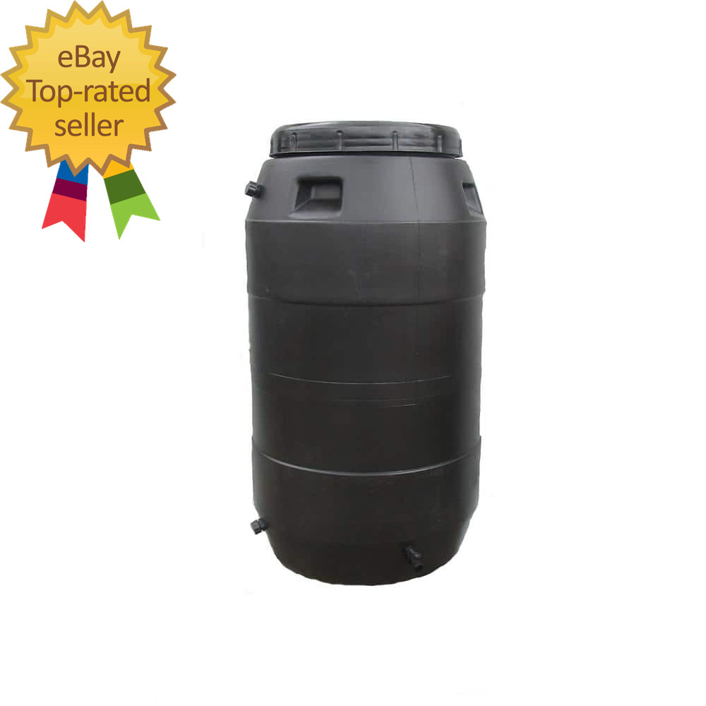 55 Gal. Black Rain Barrel