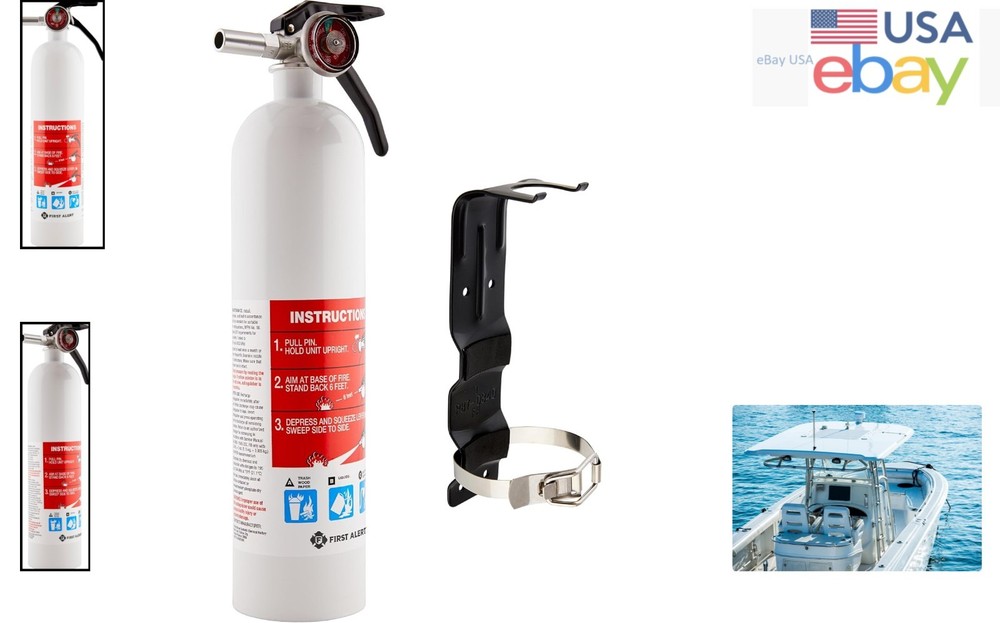 Compact 1-A:10-B:C Fire Extinguisher with Complete Mounting Solution Included