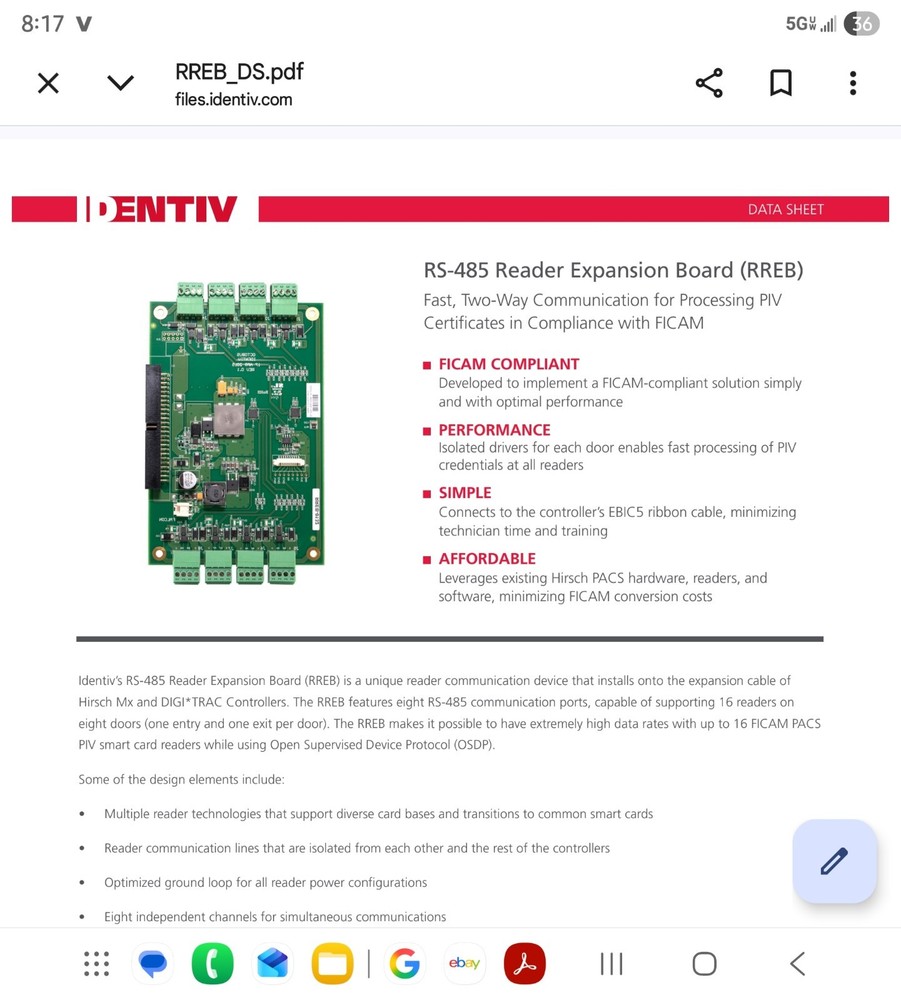 RREB Reader Expansion Board Identiv