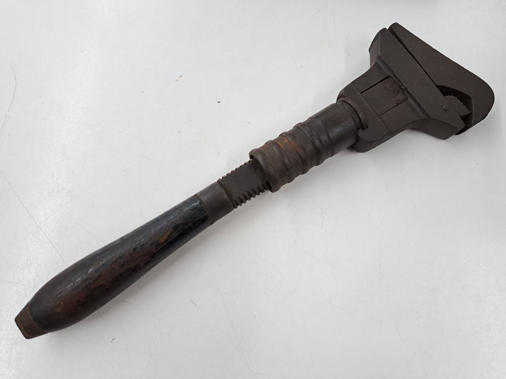 Antique Bemis And Call Adjustable Monkey Wrench Pipe Wrench. Good Usable...