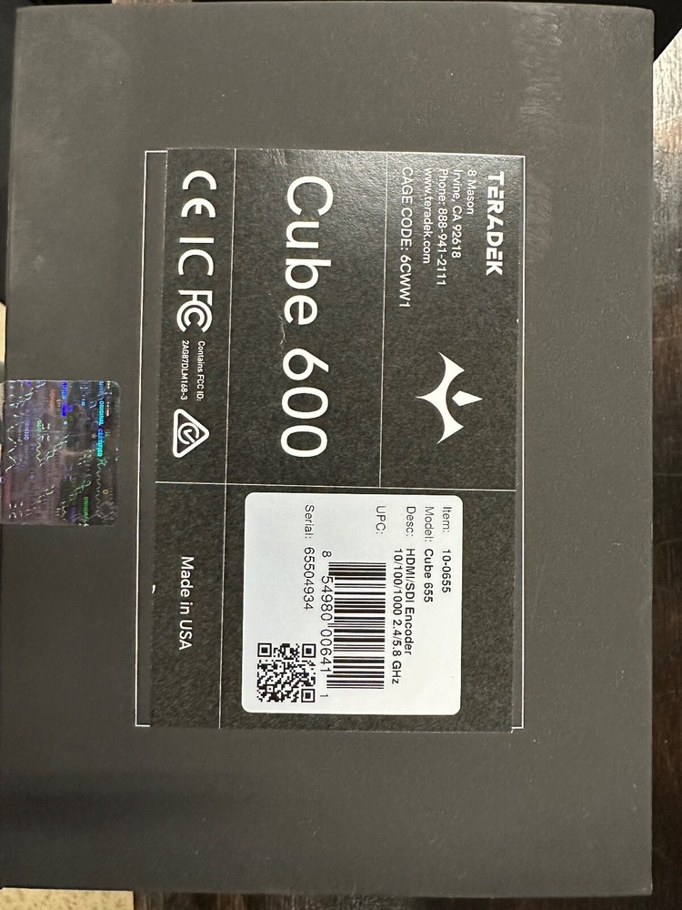 Teradek Cube 655 H.264 SDI/HDMI WiFi Video Encoder