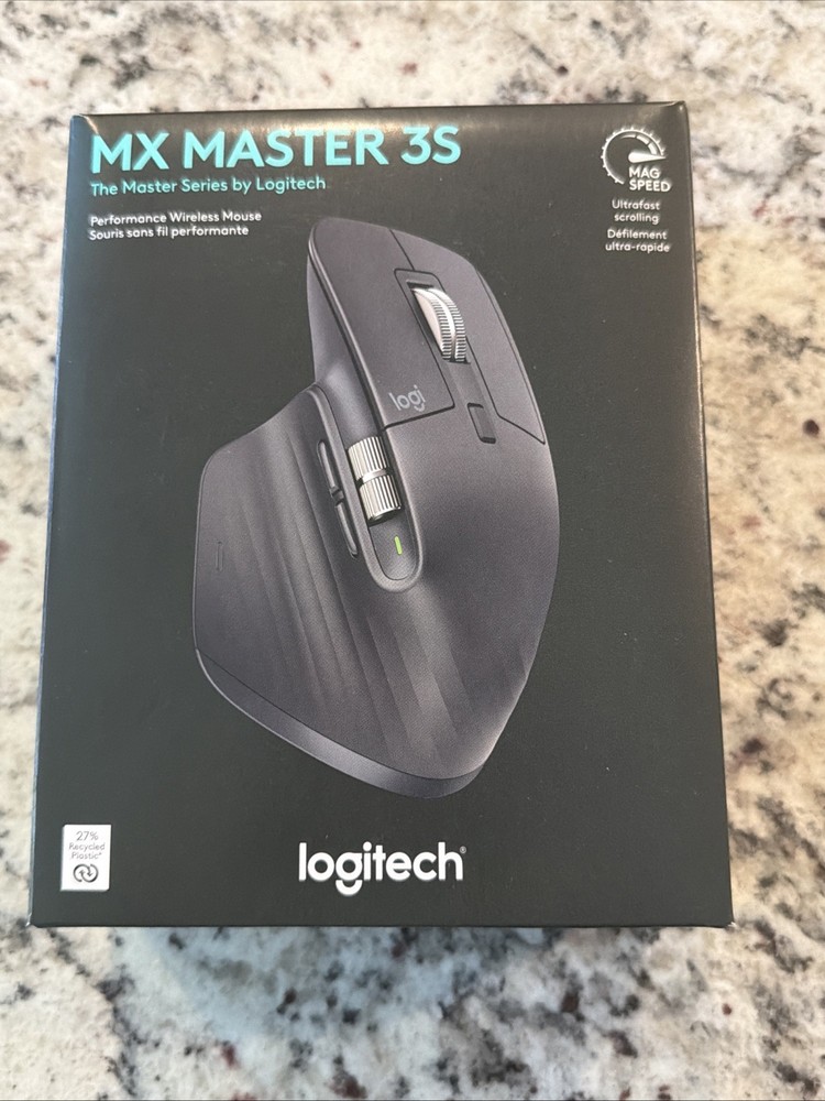Logitech MX Master 3S Wireless Mouse Ultrafast Scrolling 8K DPI PC/Mac Graphite