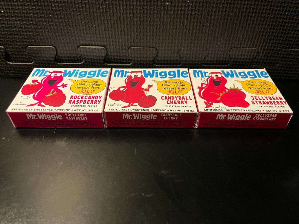 Mr Wiggle jello - 3 empty custom design display boxes