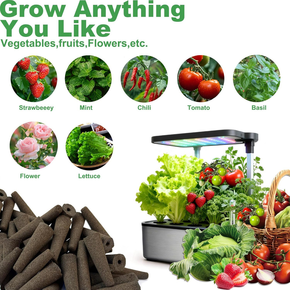 Grow Sponges 60 Pack, Hydroponics Replacement Root Growth Sponges Compatible wit