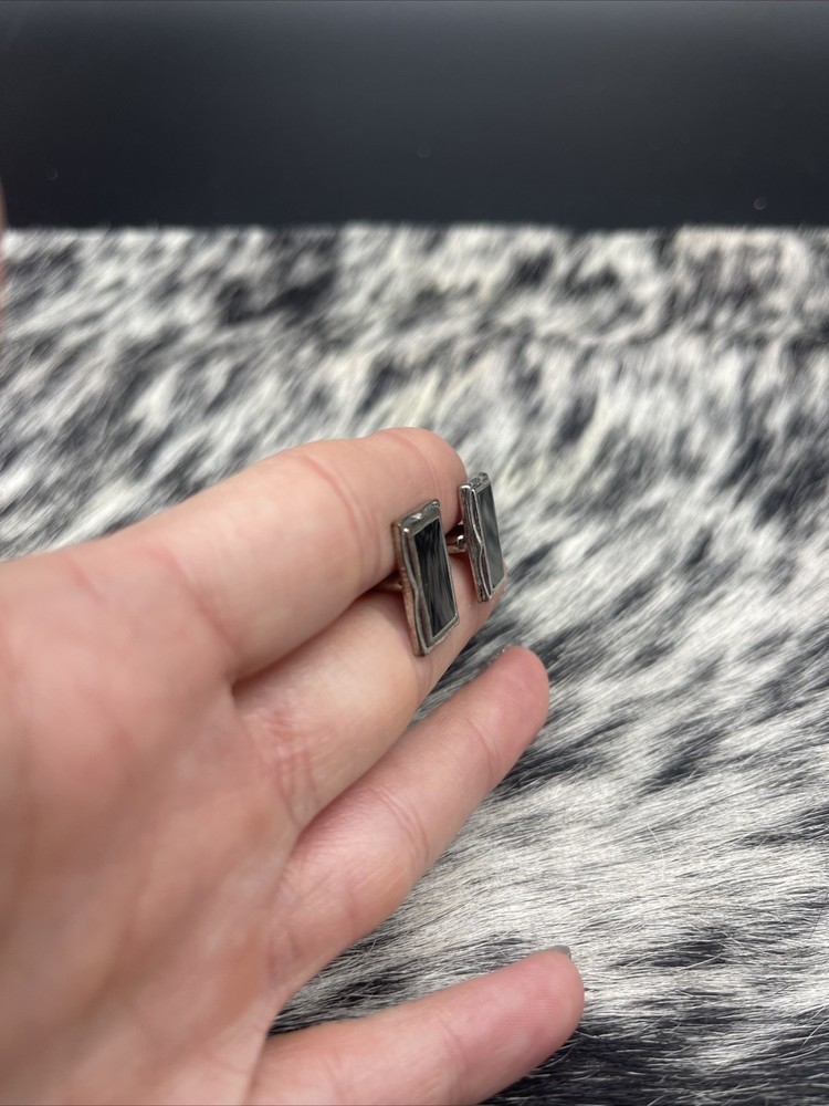 Stunning Silvertone Vintage Cuff Links #Q39