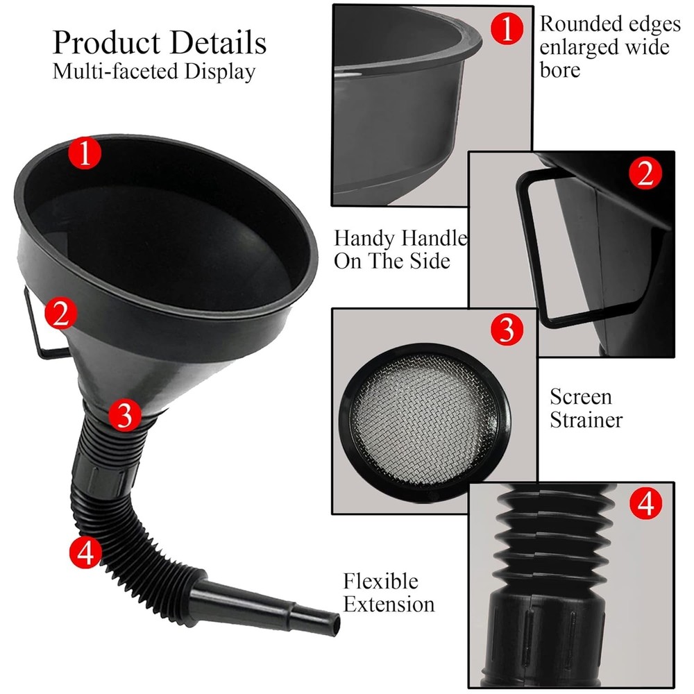 Durable Wide Mouth Funnel - Lightweight, Corrosion Resistant for Easy Use