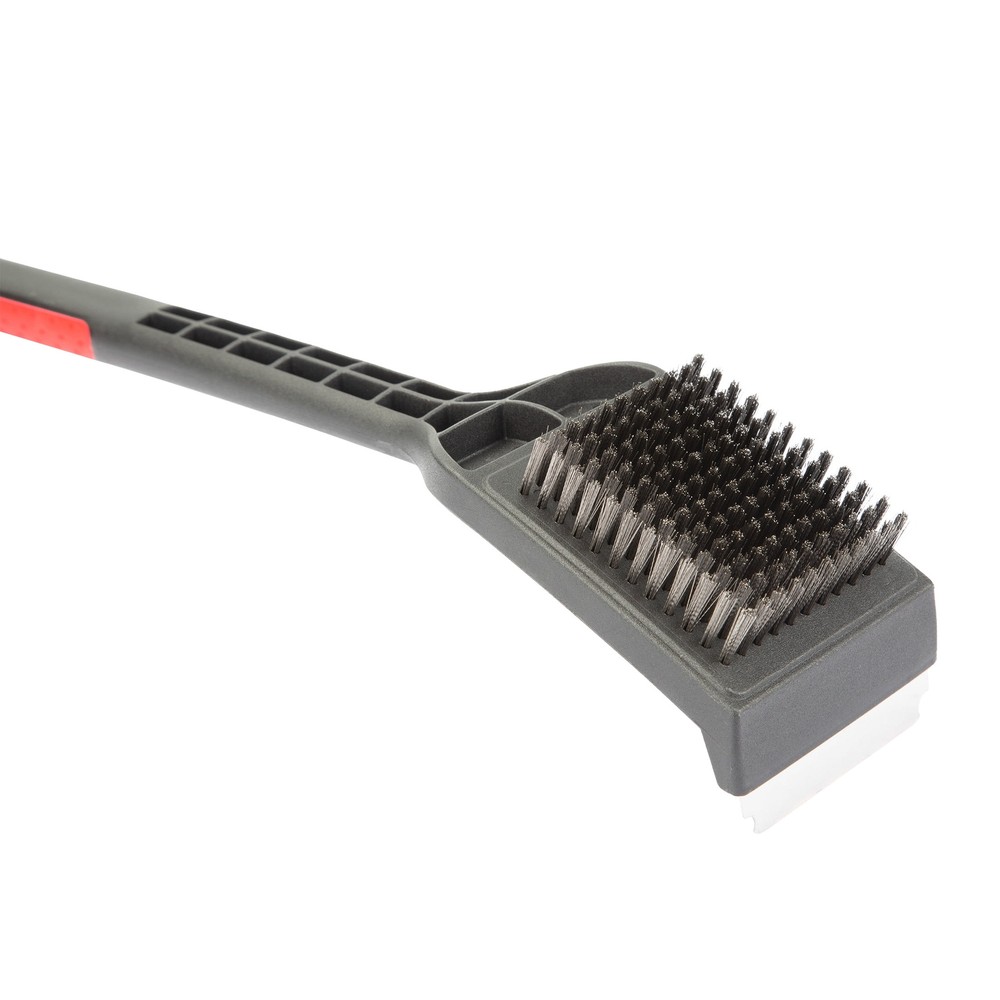 Expert Grill Long Handle Grill Brush with Scraper, 17.7"