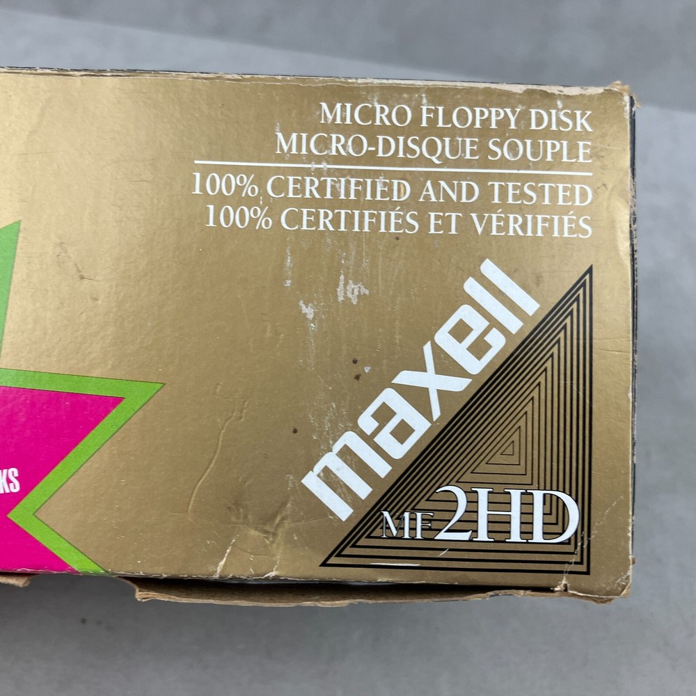 NEW Maxell MF2HD Macintosh Formatted Micro Floppy Disk Bulk 50 Pack