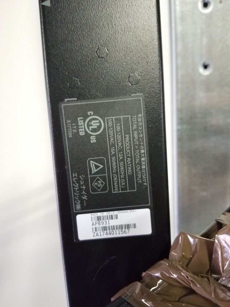 APC AP8931 Rack PDU Switched