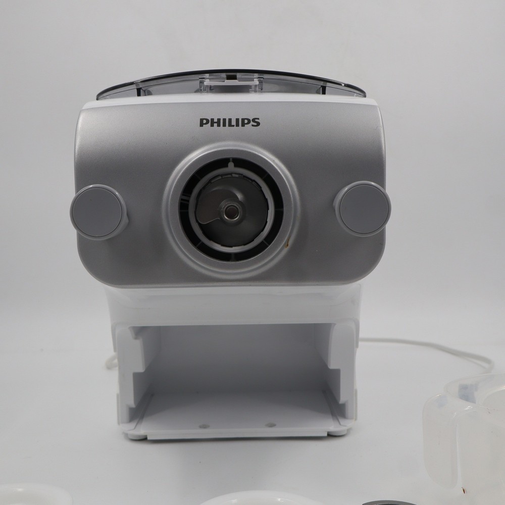 Philips Pasta Maker HR2375/06 White Silver Automatic Noodle Machine 4 Discs