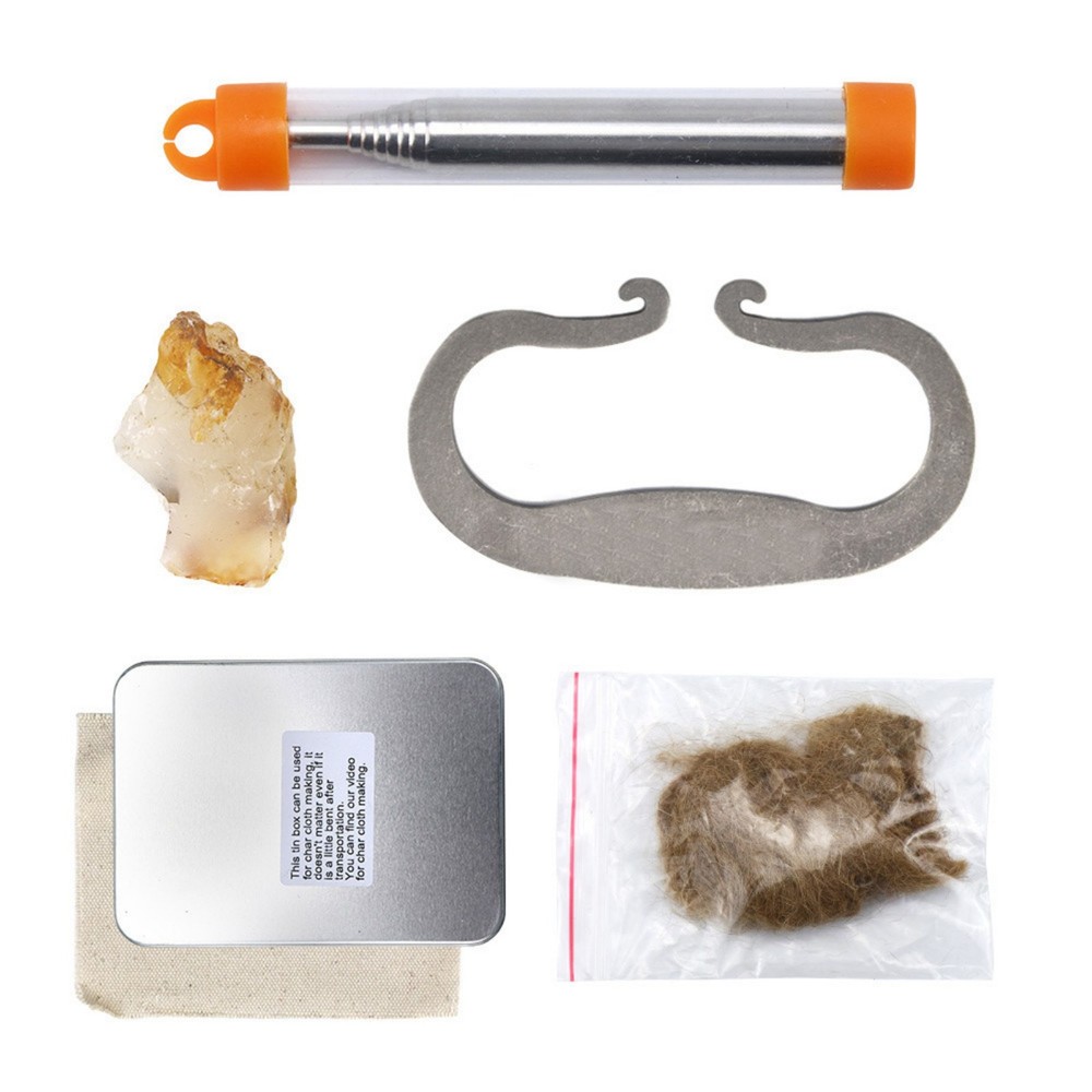 Professional Flint Fire Starter Kit with Striker 15,000 Strikes Survival Tool