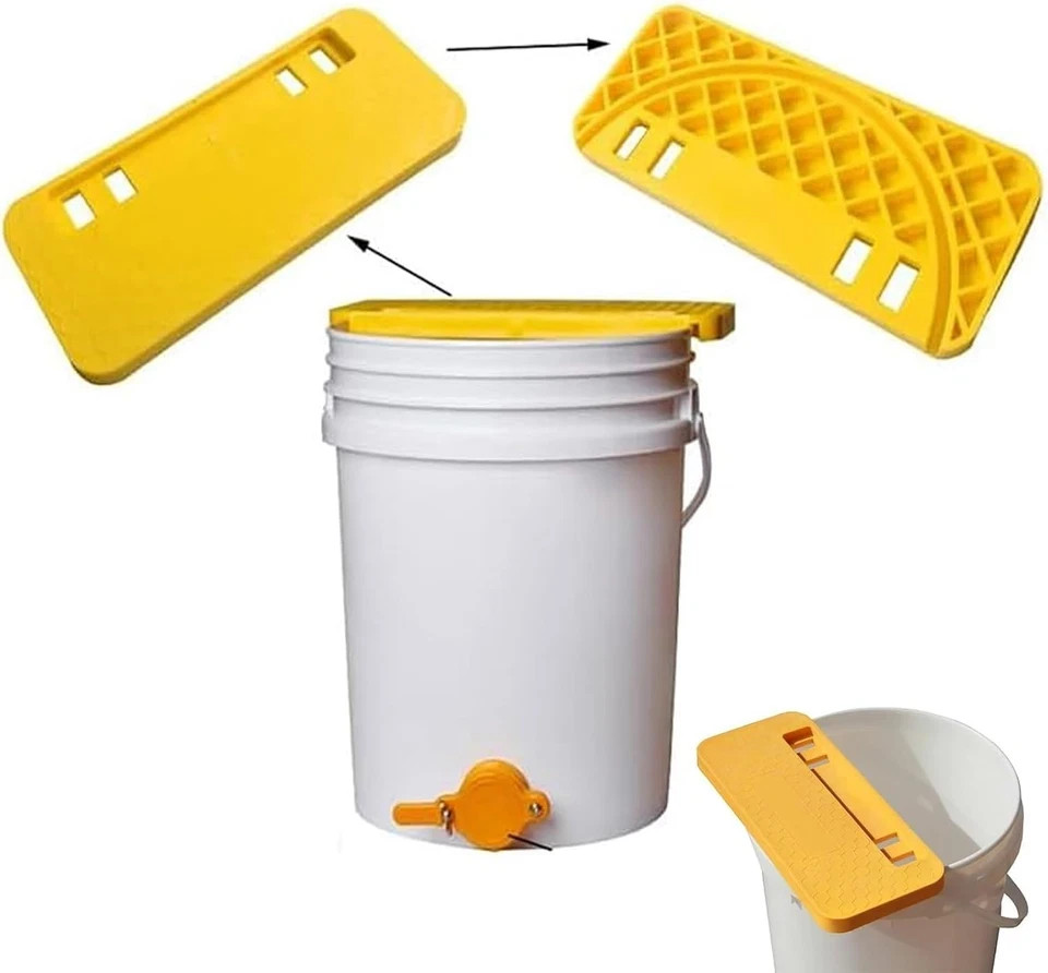 Honey Uncapping Tank Holder, Plastic Honey Bucket Scraper Tool Hive Scraper Tool