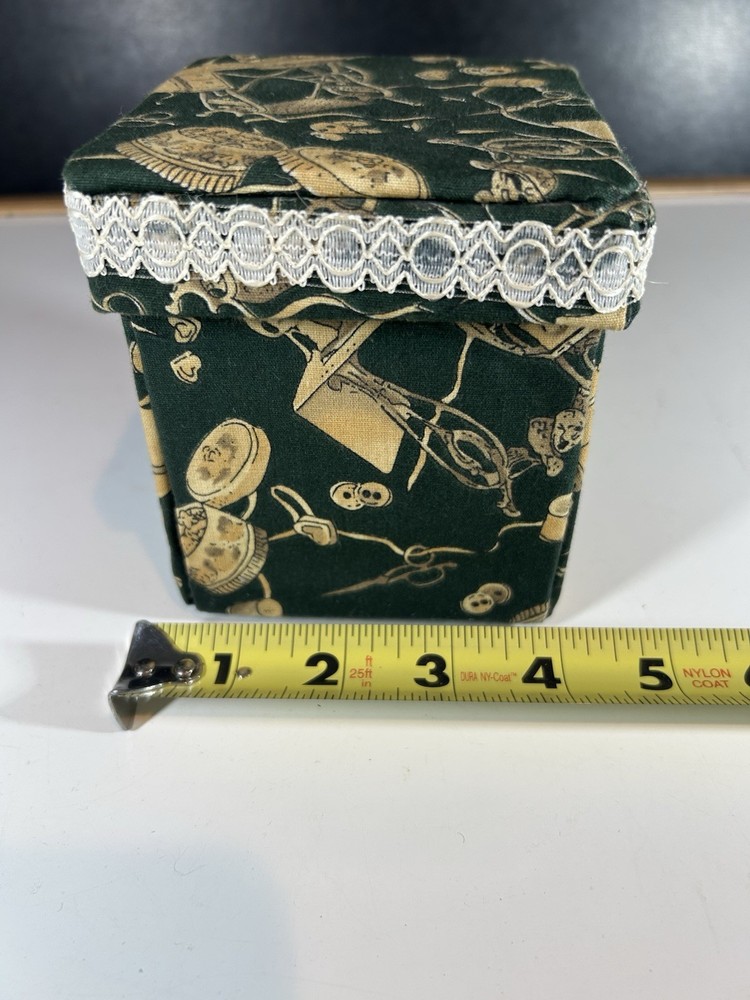 Vintage Hand Crafted “Exploding” Sewing Box With Thimble