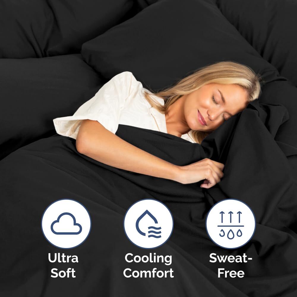 Queen Size 4 Piece Sheet Set - Comfy Breathable & Cooling Sheets - Hotel Luxu...