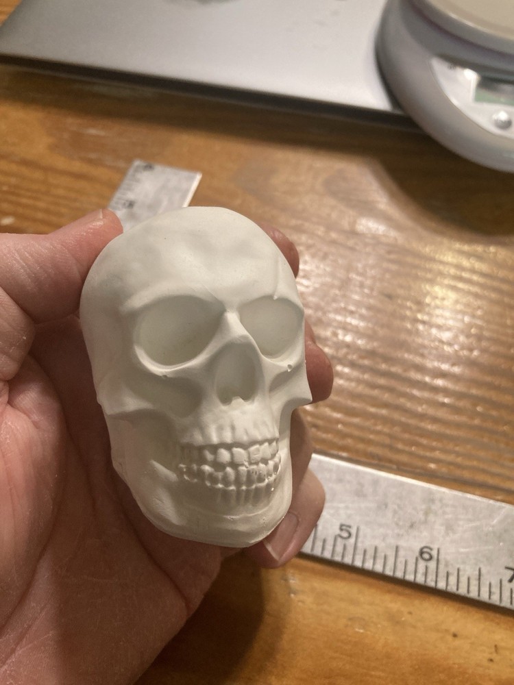 Human Skull Model Solid Plaster Small 3"x 2"x 3" Qty=3🔥🔥🔥🔥🔥🔥