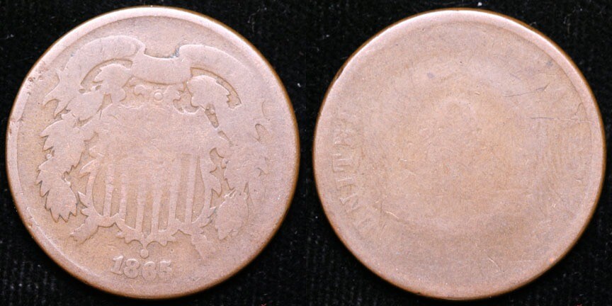 1865 Two Cent Piece