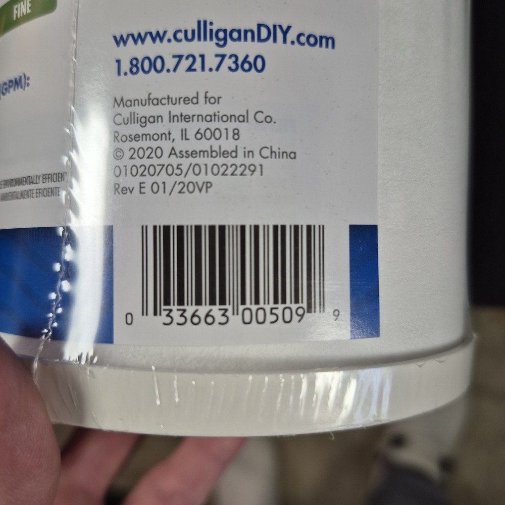 Culligan RFC-BBSA Whole House Sediment Filter Cartridge 25 Micron 3 GPM New