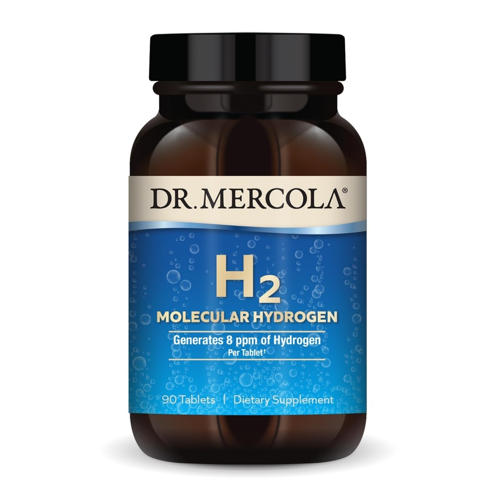 Dr. Mercola H2 Molecular 90 Tablets – Hydrogen Count | 8ppm Antioxidant Support