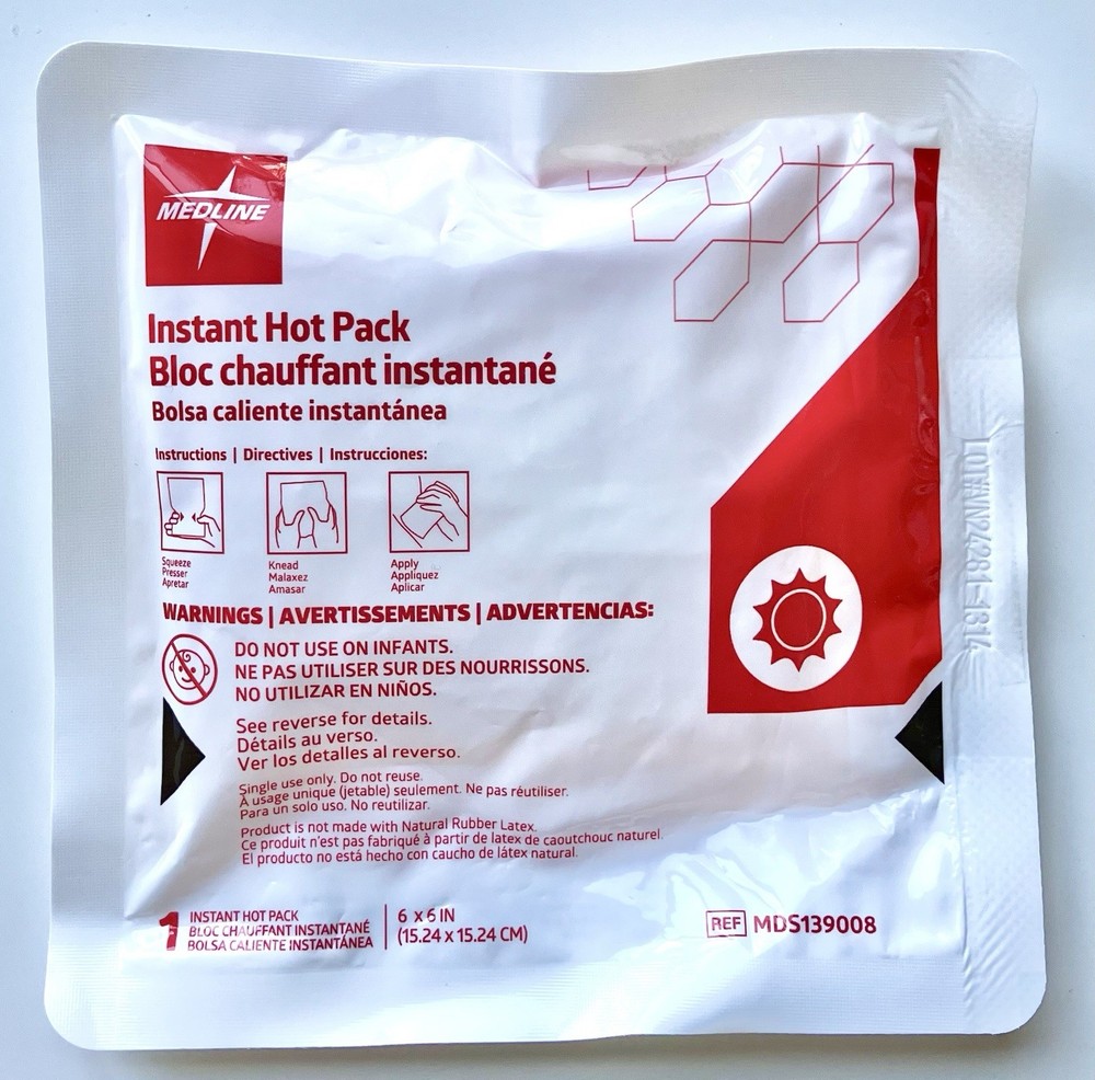 Medline Instant Hot Pack 6”x6” 12 Packs