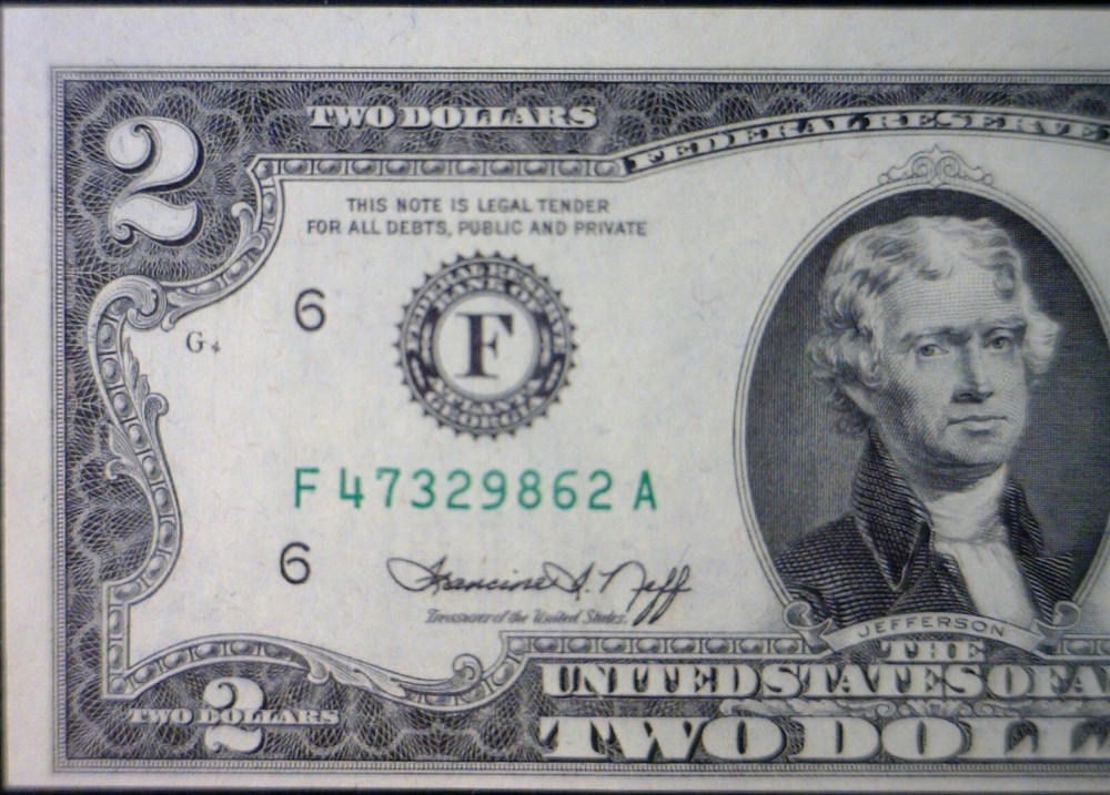1976 $2 ERROR 3rd Print Shift BICENTENNIAL Note GEM CU Federal Reserve Currency