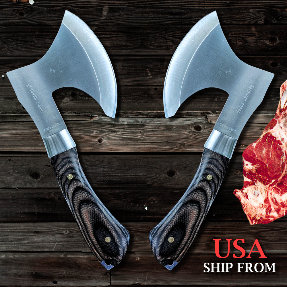 Portable Mini Axe Camping Kitchen Short Handle Hatchet Woodworking Cutting Tool