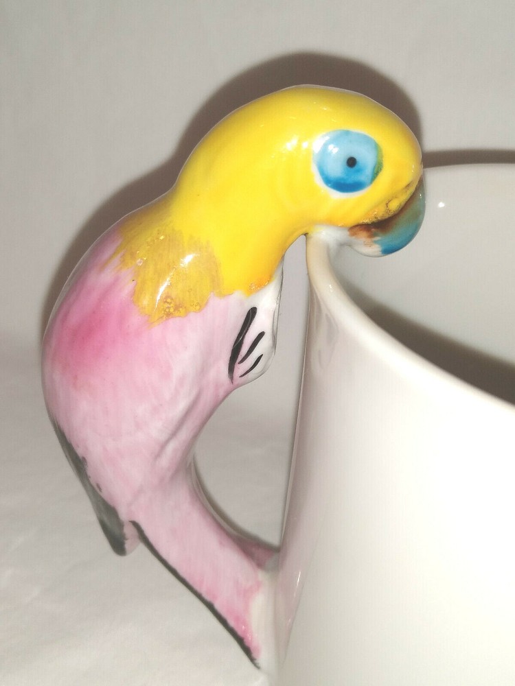 Parrot Handle Mug 10 oz Cup Bird