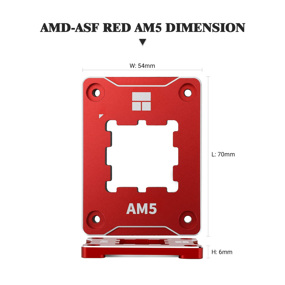 ASF-RED AM5 CPU Holder, Corrective Anti-Bending Fixing Frame, Full-Fit Fixed Non