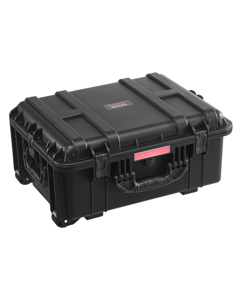 2.5 Cu.ft Weatherproof Hard Case Rolling Wheels & Retractable Handle Black
