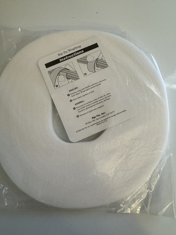 RIP-TIE Wrap Strap 1/2" x 75 ft White