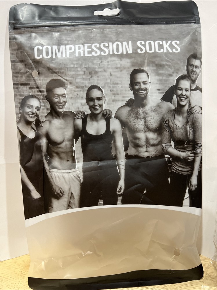 Compression Socks S/M Grey (1) Pair Long Airline Flights