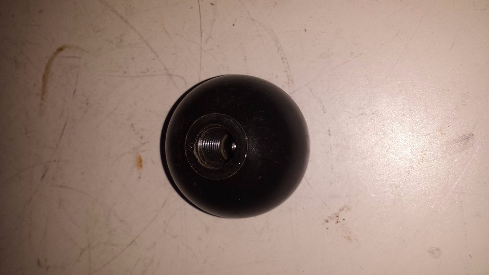 Lot of 10 Plastic Round W/ Flat Top Black Knobs 1/2" Thread, 2" Diameter