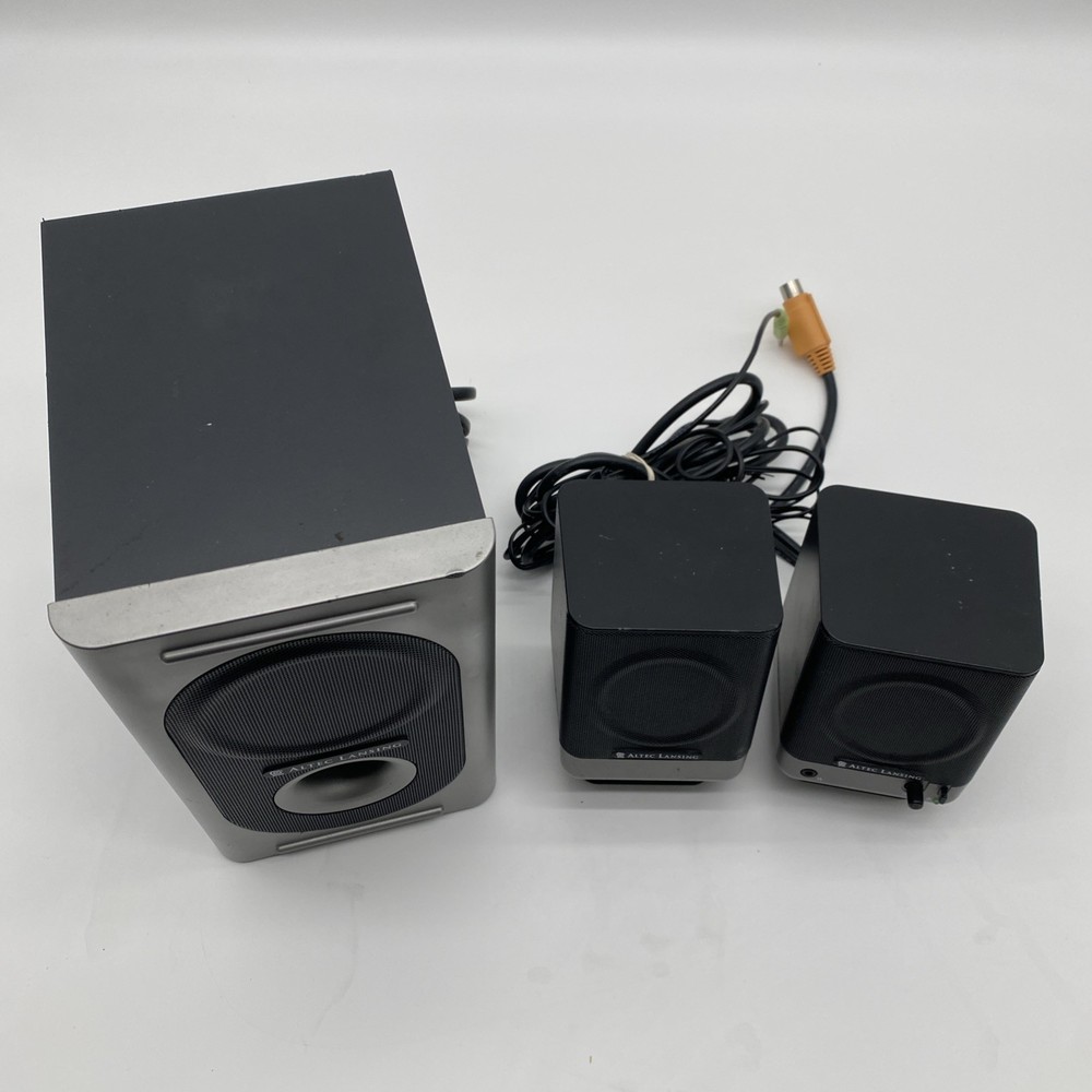 Altec Lansing 221 Computer Speakers & Subwoofer System Complete Tested