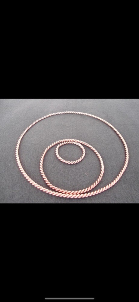 Solid Copper tensor Ring Set. 1/2-1/4 & 1 Qubit. EMF Protection, Healing & More