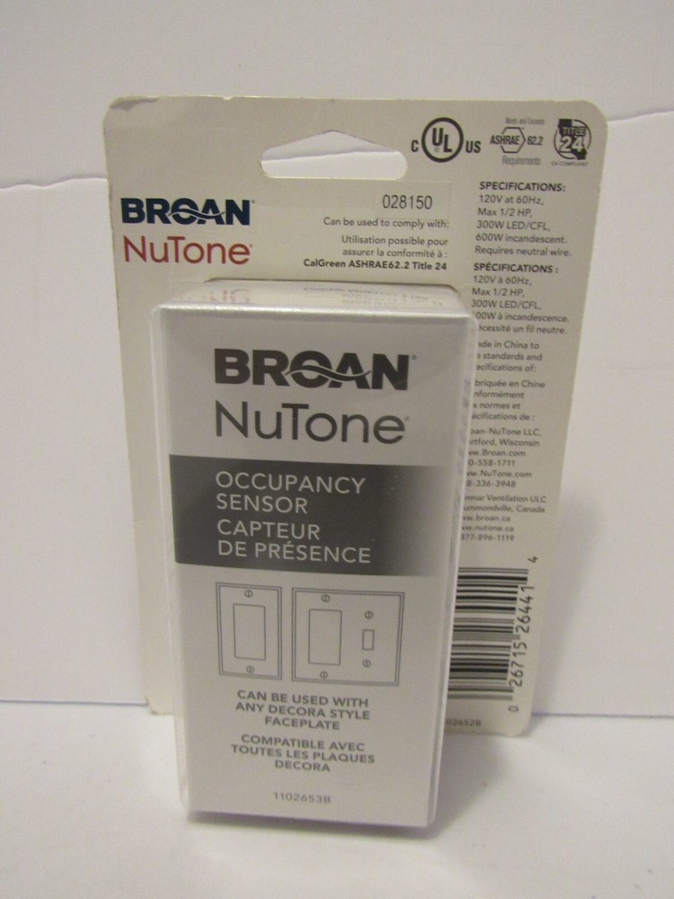 Broan NuTone MS100WR Occupancy Sensor