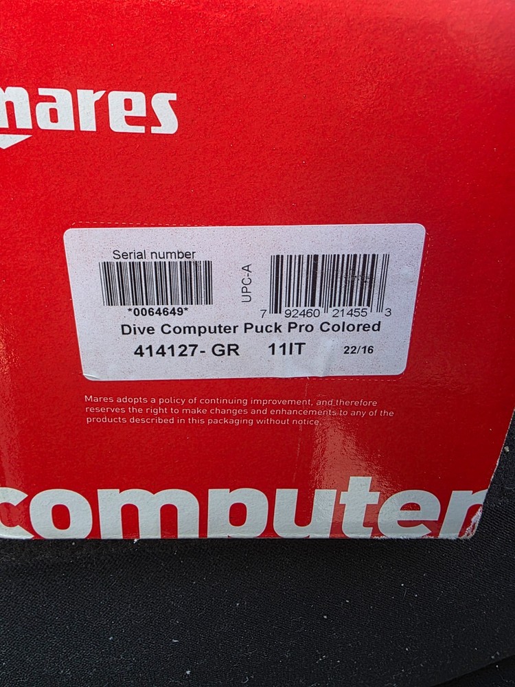 Mares Puck Pro Wrist Dive Computer - Gray (414127-GR)