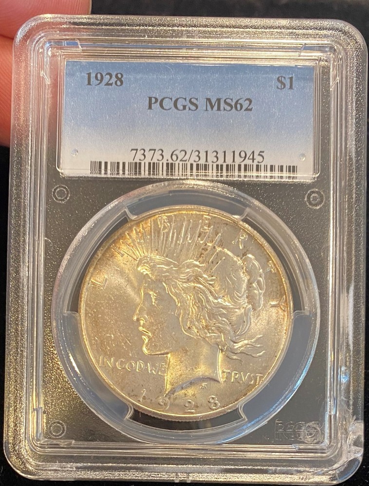 1928 Peace Dollar PCGS MS-62