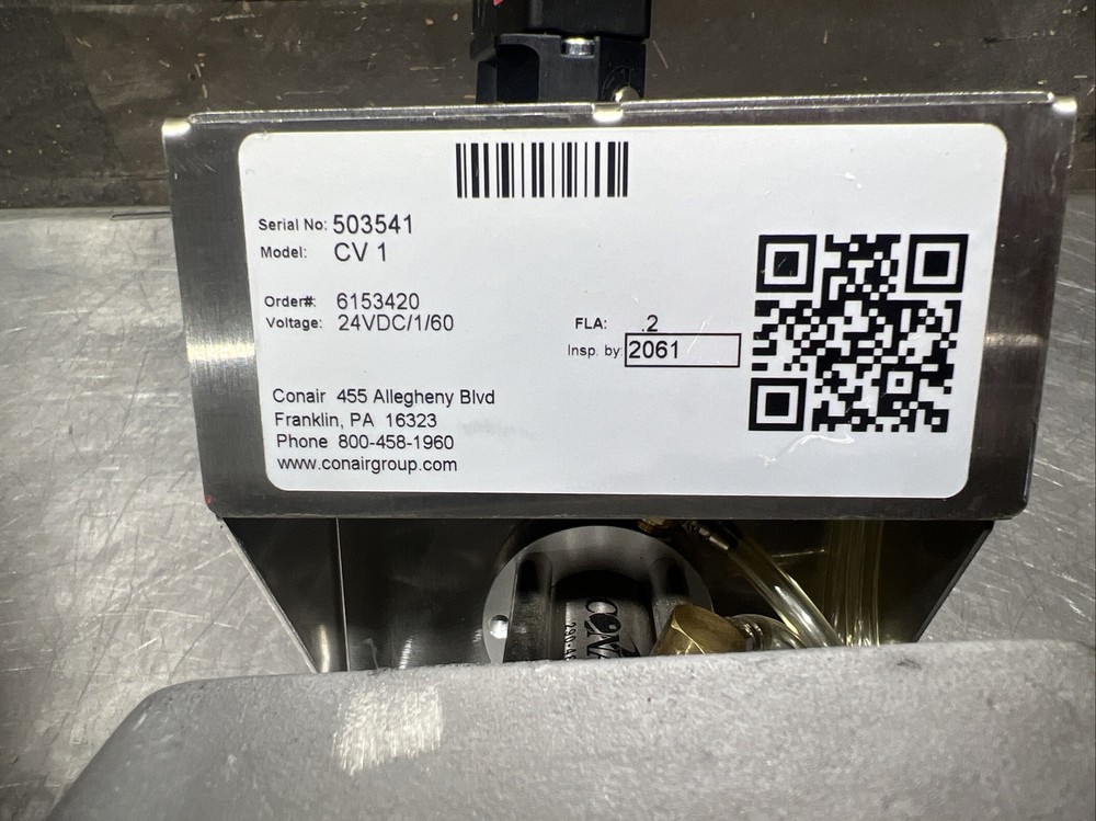 CONAIR material Hopper Isolate Receiver Model CV1 Used Surplus. Item ID 9